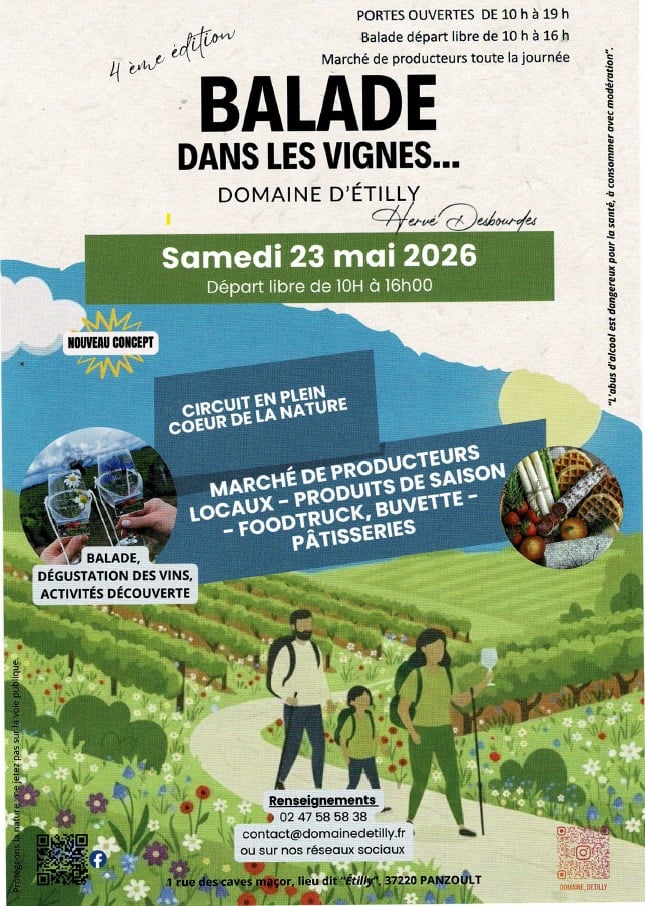 Balade dans les vignes au Domaine d'Etilly