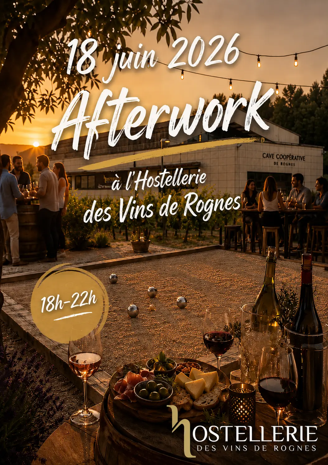Afterwork à l'hostellerie des vins de Rognes
