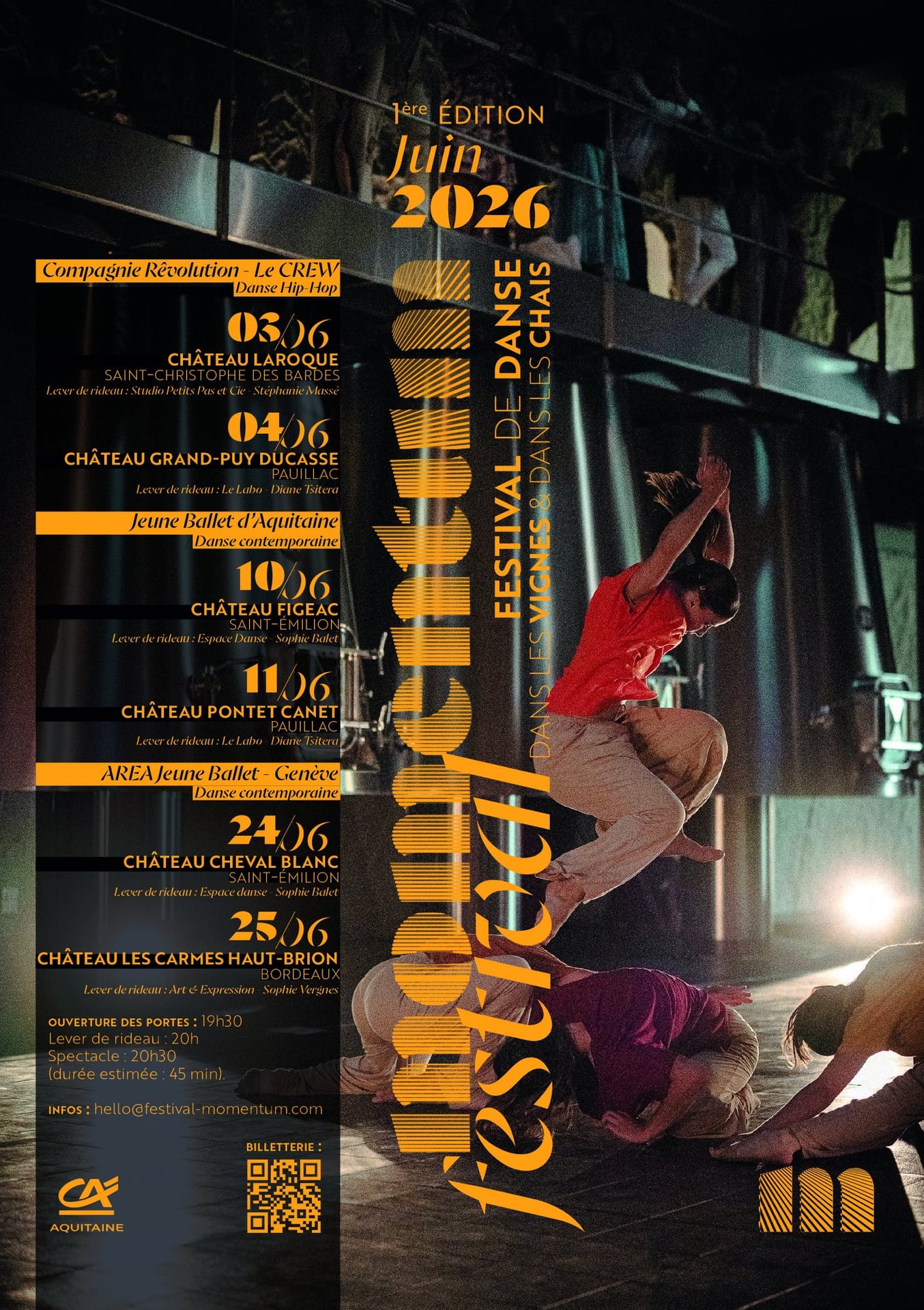 Festival Momentum - AREA Jeune Ballet Genève - Château Cheval Blanc - Saint-Emilion