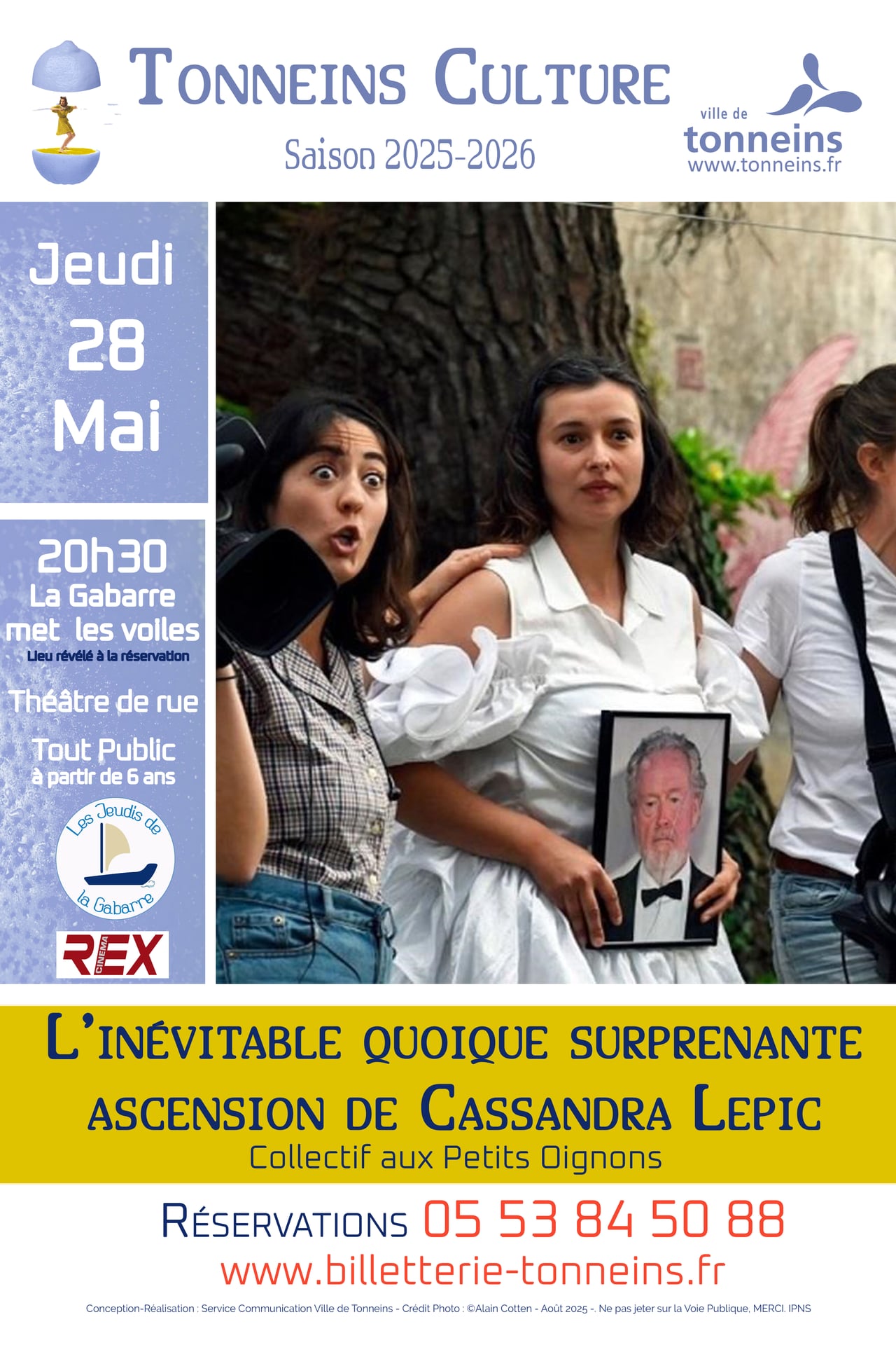 Les Jeudis de La Gabarre - Théâtre de rue -"L'inévitable quoique surprenante ascension de Cassandra Lepic"