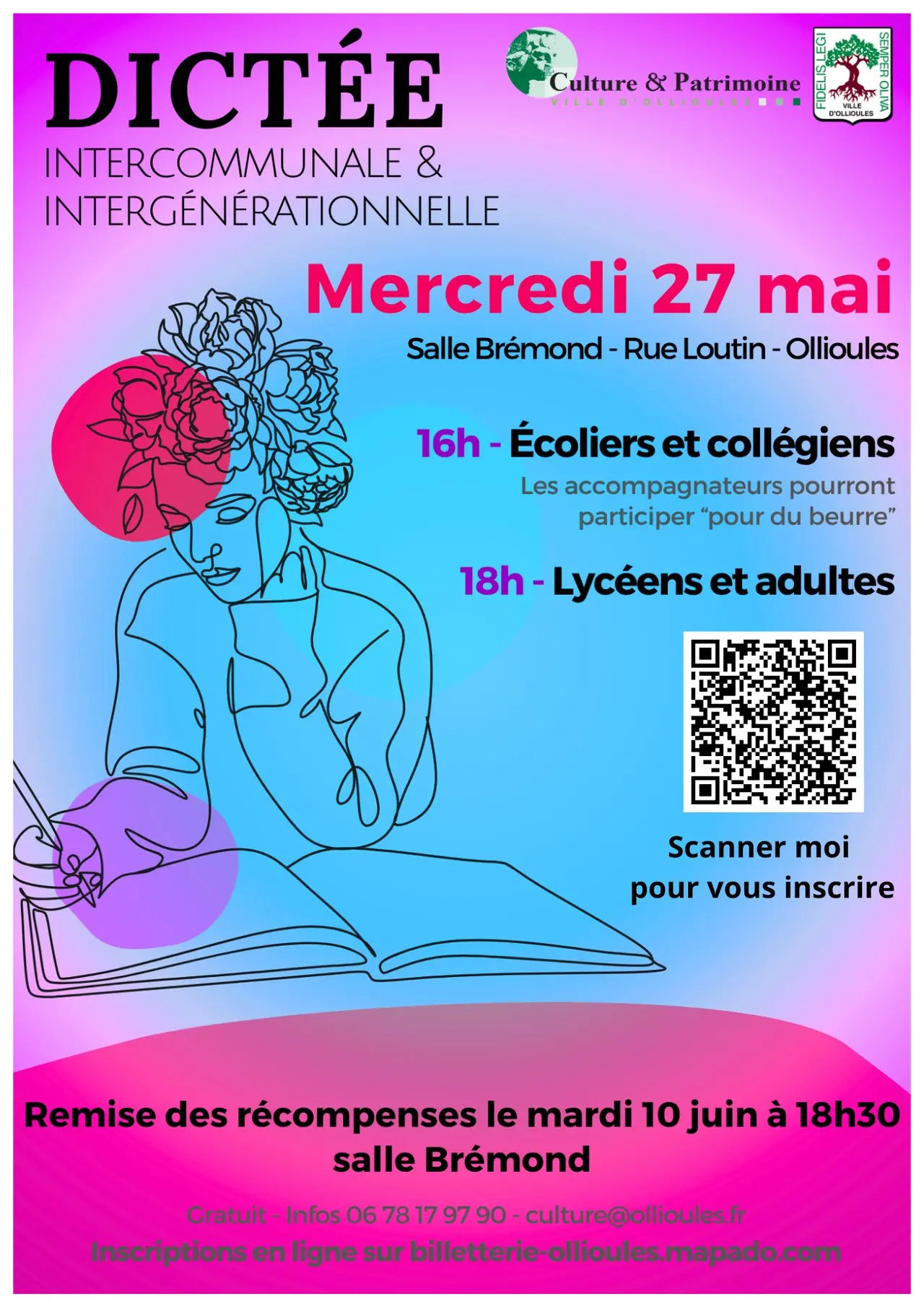 Dictée intercommunale et intergénérationnelle