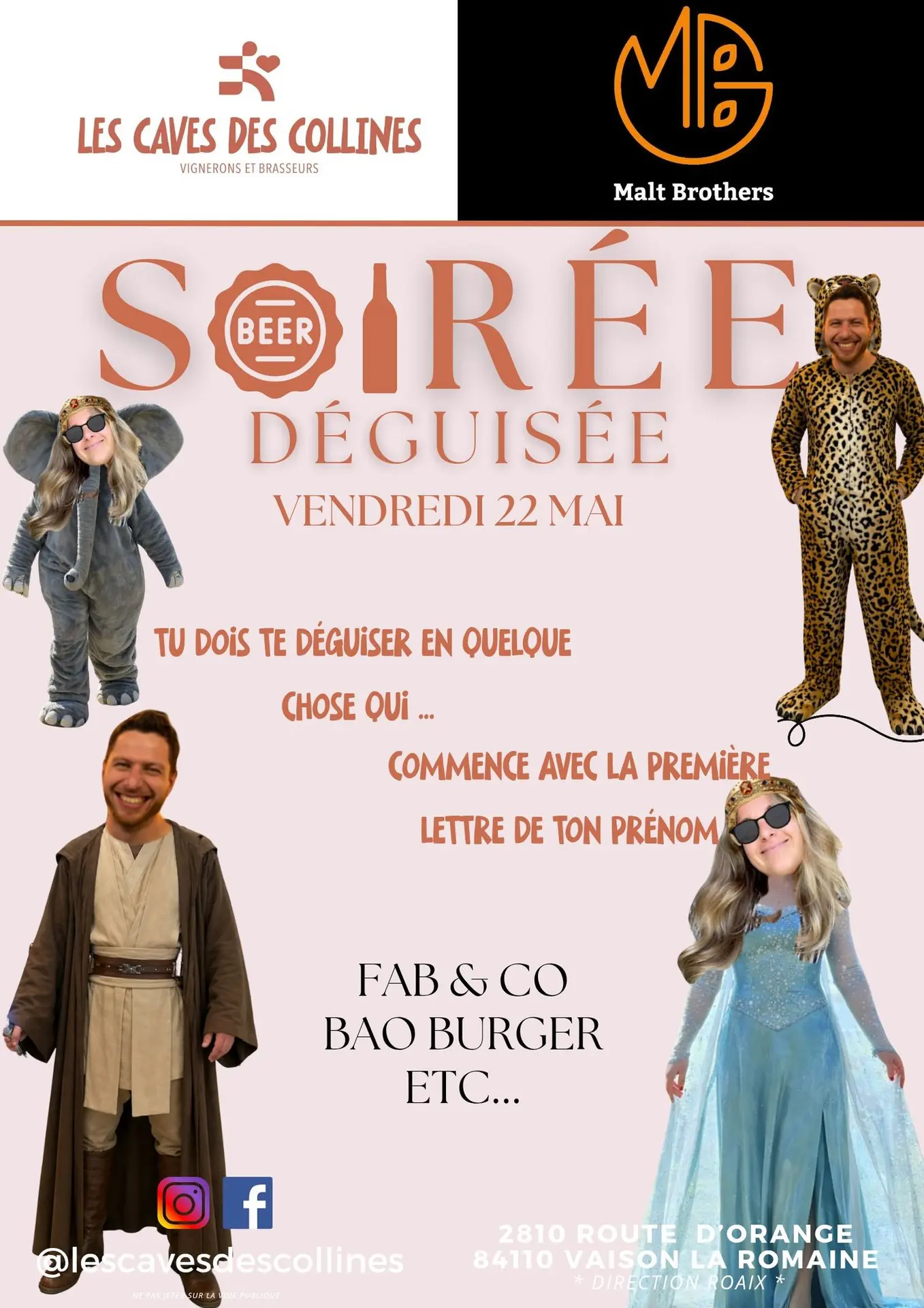 Soirée déguisée - Les Caves des Collines