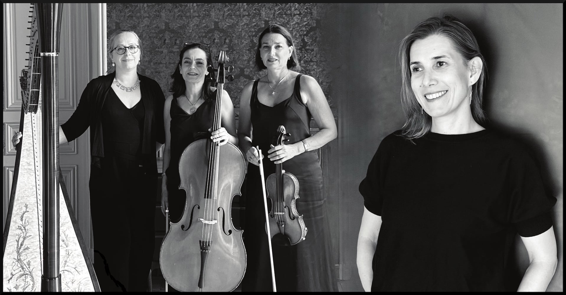 Concert musique classique harpe violon violoncelle et chant