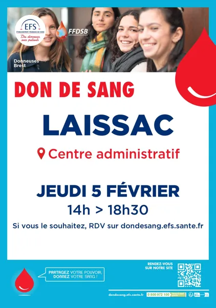 Don du sang à Laissac