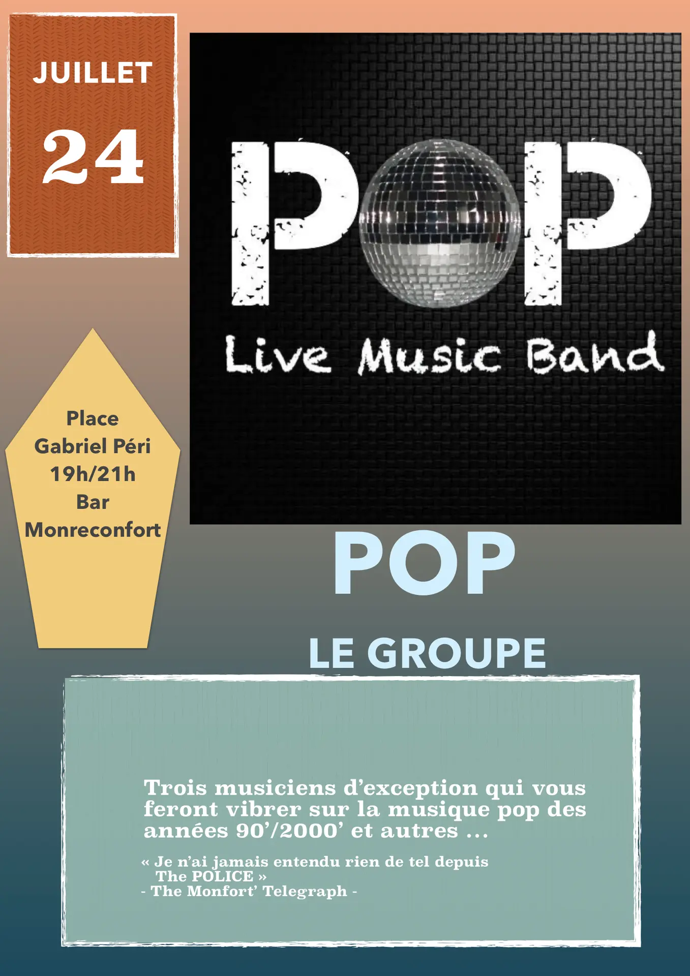 Concert : Pop - Live music Band | Musical'Eté