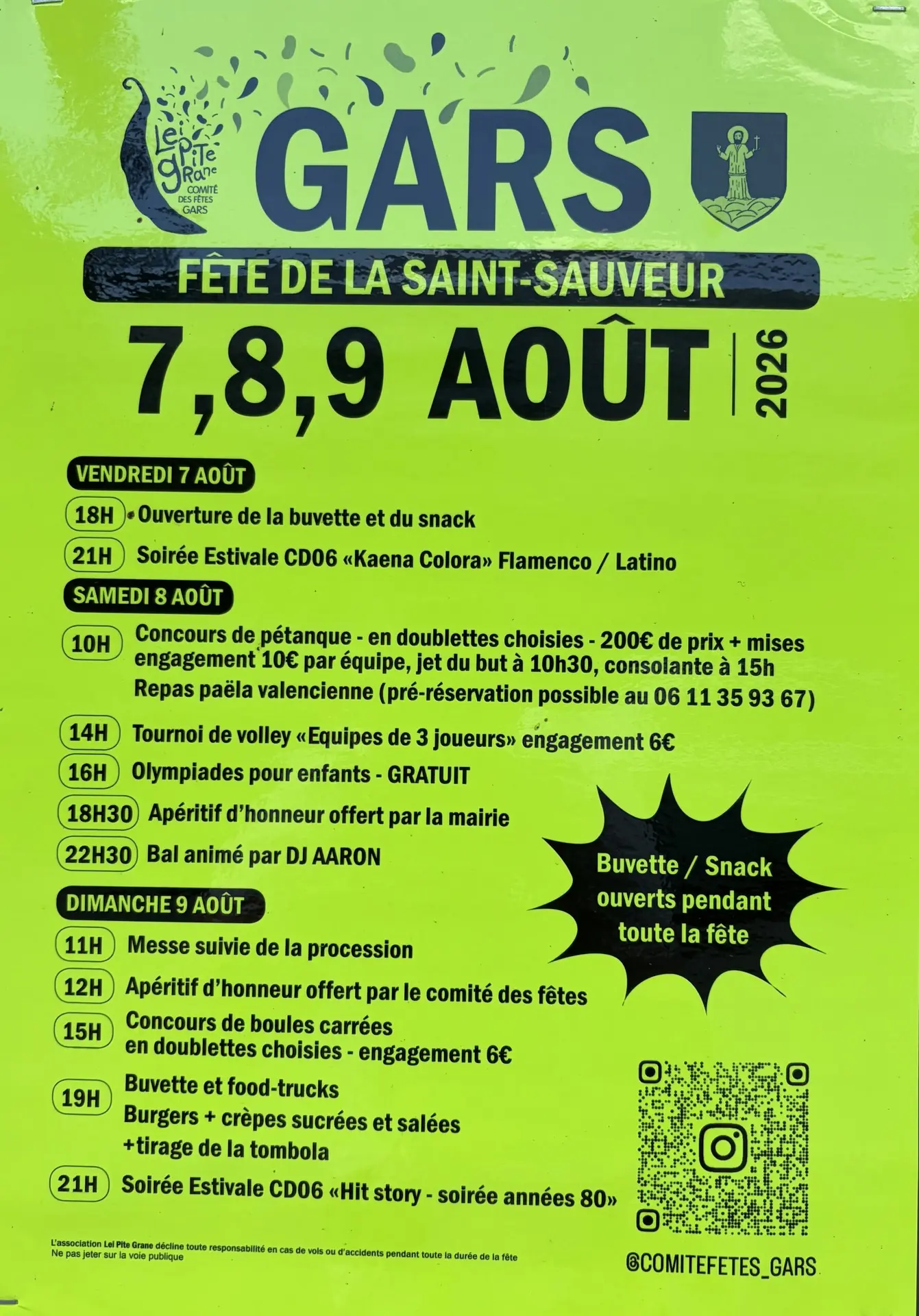 Fête de la Saint-Sauveur à Gars
