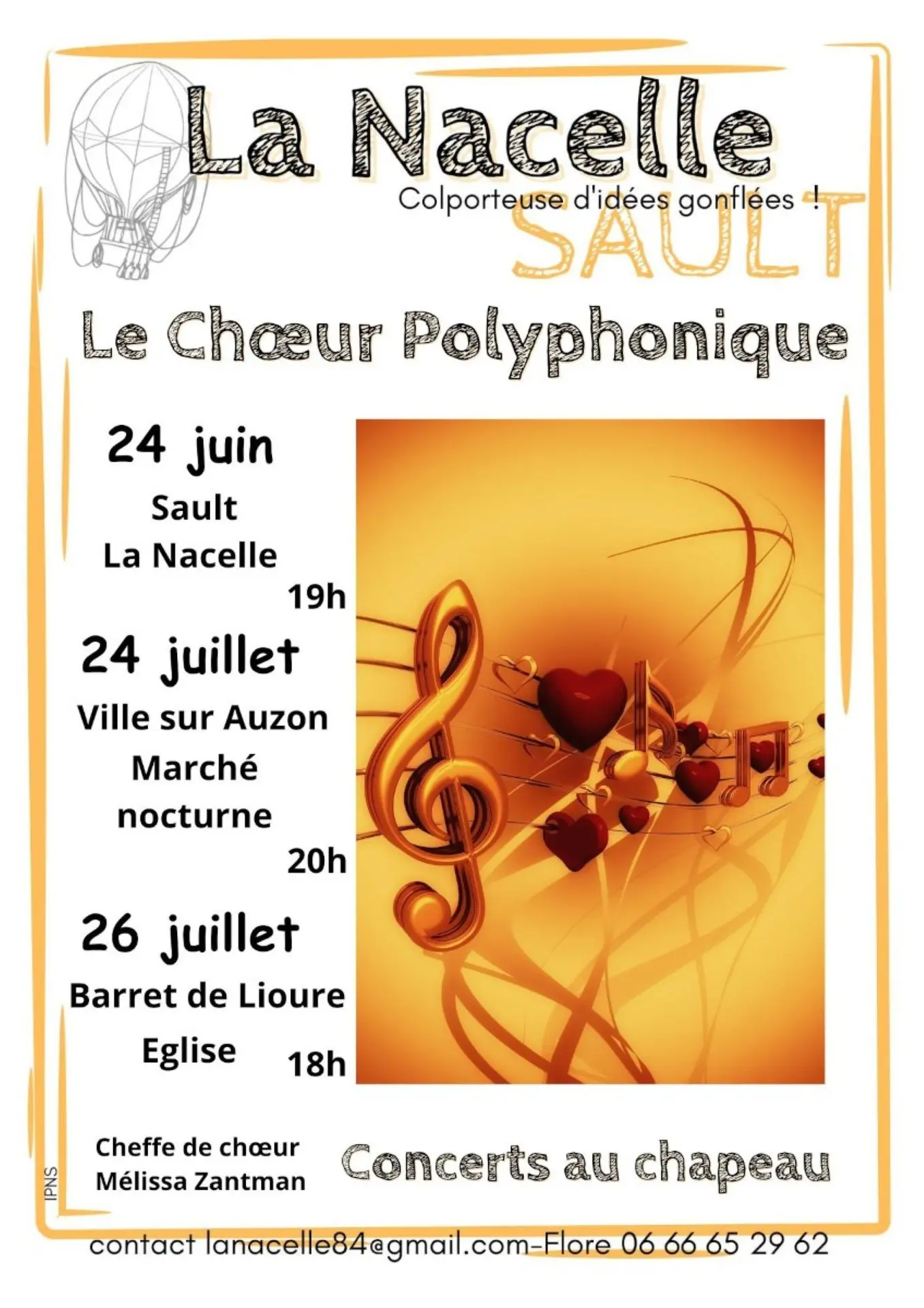 Concert : Le choeur polyphonique de la Nacelle à Villes-sur-Auzon