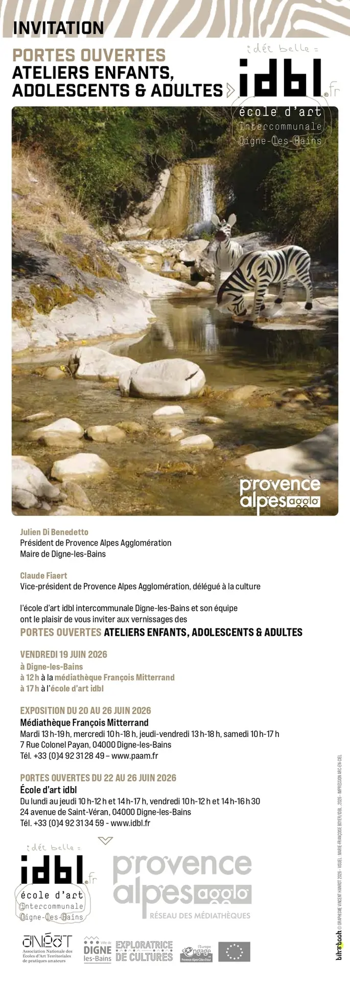 Portes ouvertes des ateliers enfants, adolescents et adultes idbl