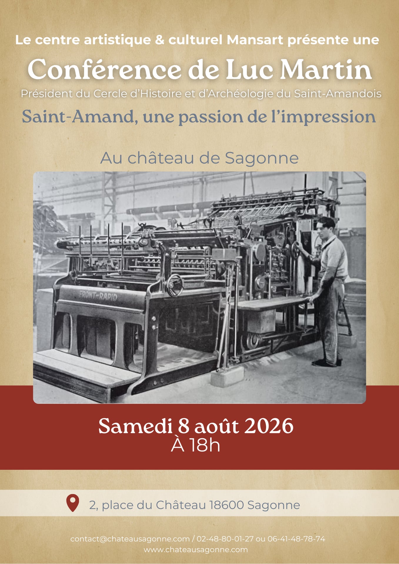 Conférence « Saint-Amand, une passion de l’impression »