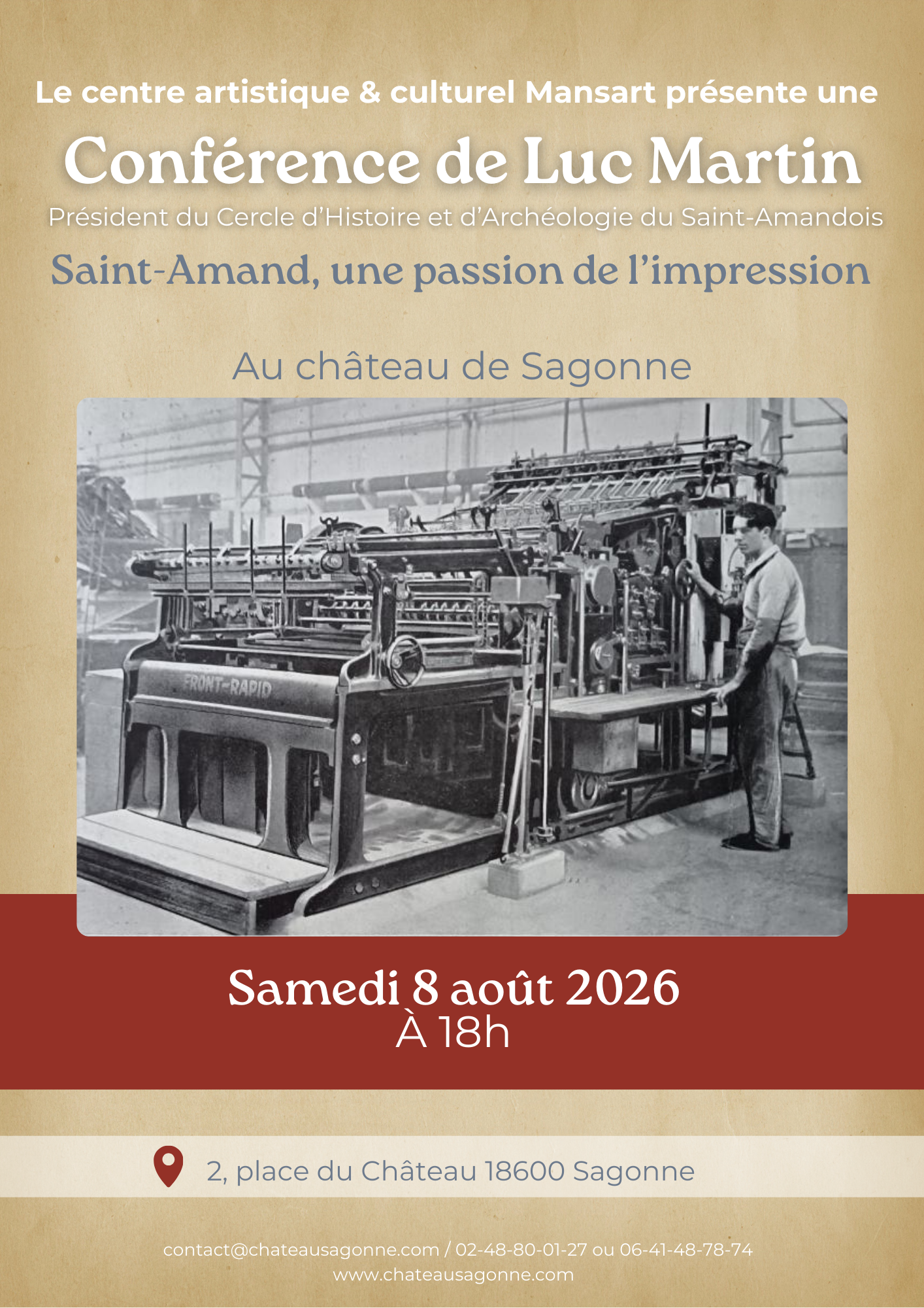 Conférence « Saint-Amand, une passion de l’impression »