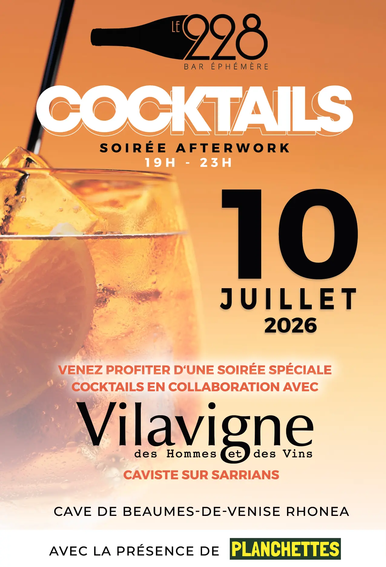 Soirée afterwork cocktails