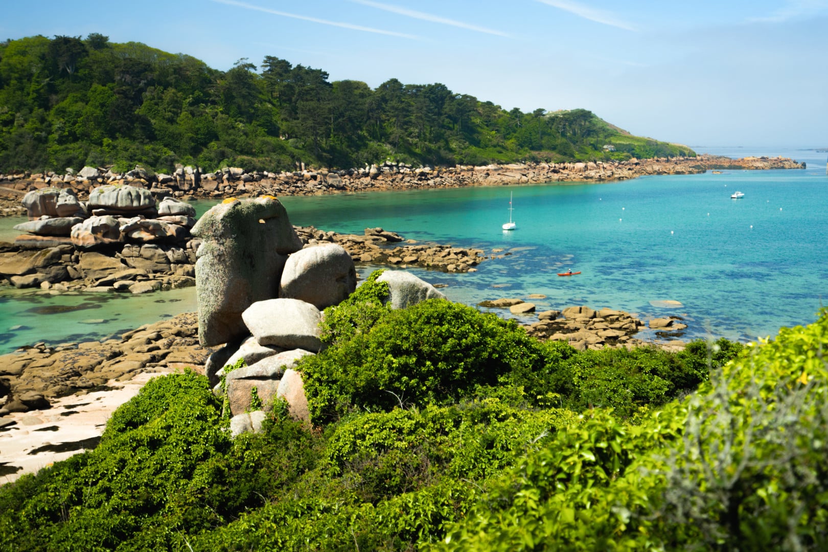 Île Milliau, à la frontière du granite rose