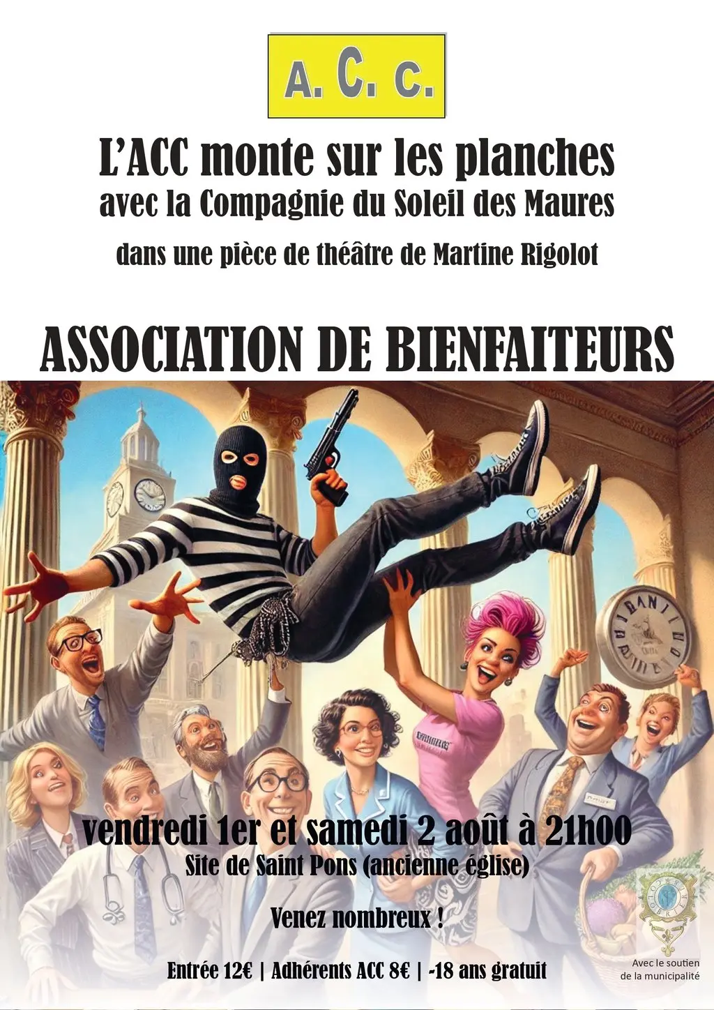 Pièce de théâtre "Association de Bienfaiteurs" avec la Compagnie du Soleil des Maures