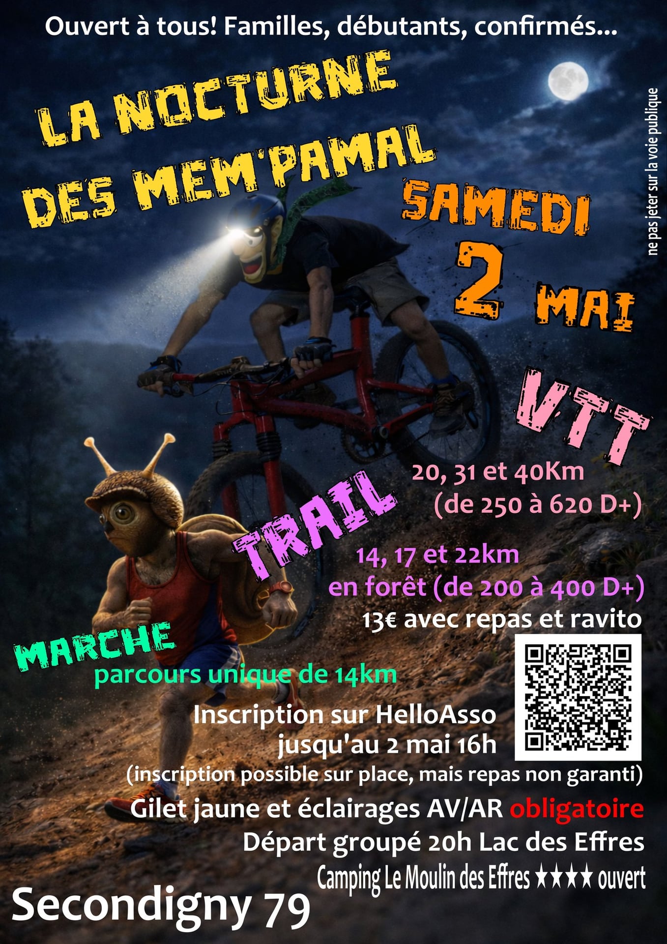 Randonnée nocturne : VTT, trail et marche