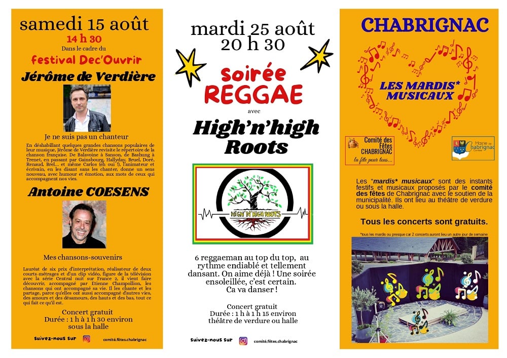 Les mardis musicaux à Chabrignac : soirée chansons françaises