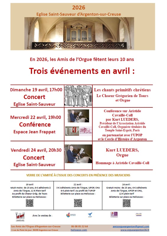 Concert par le Choeur Grégorien de Tours et Orgue