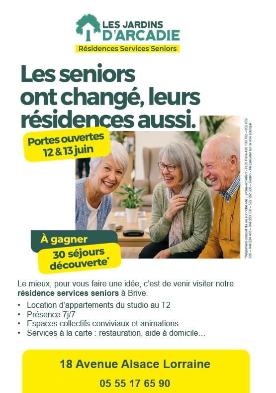 Portes ouvertes à la Résidence services sénior Les Jardins d'Arcadie Brive