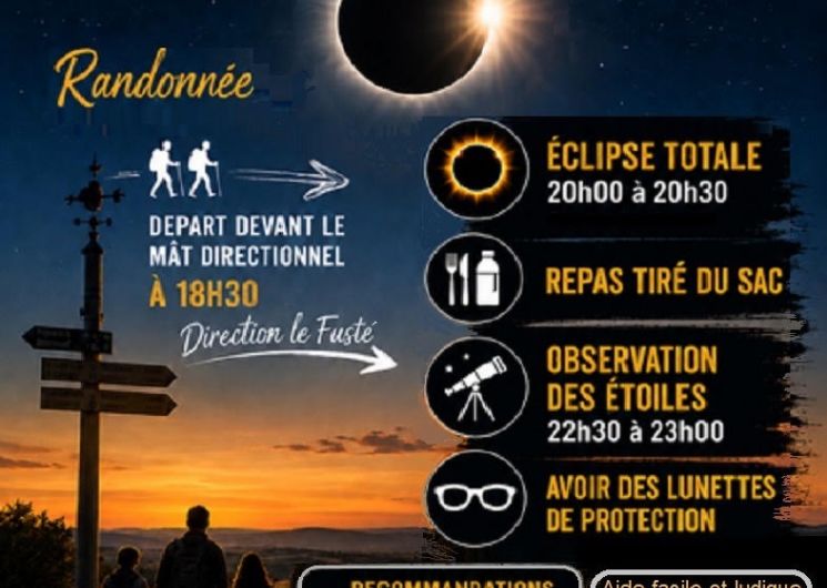 Randonnée pédestre spécial éclipse à Pujaudran