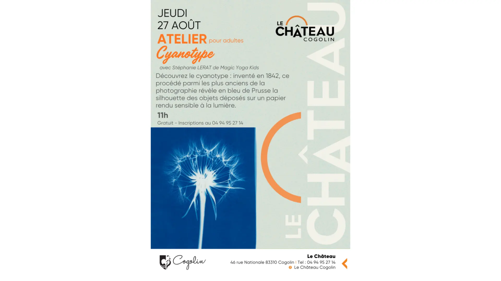 Atelier créatif cyanotype