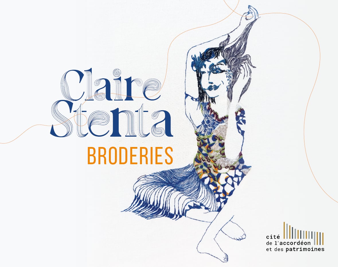 Cité de l'accordéon et des patrimoines : Exposition Claire Stenta - Broderies