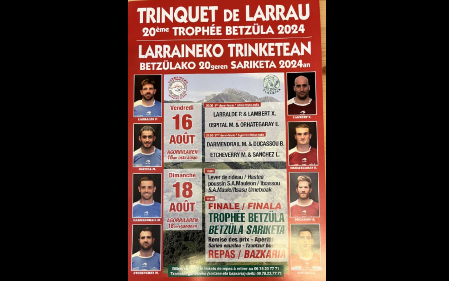 Pelote Trophée Betzüla - demi finale