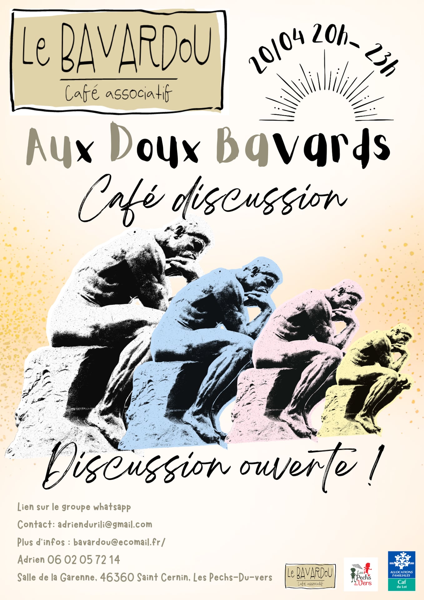 Aux Doux Bavards, café discussion