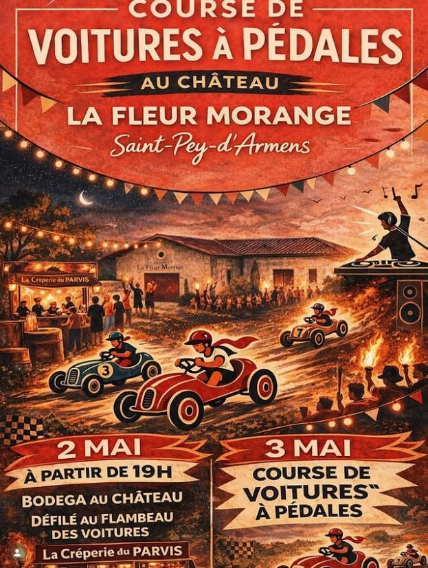 Course de voitures à pédales : Château La Fleur Morange
