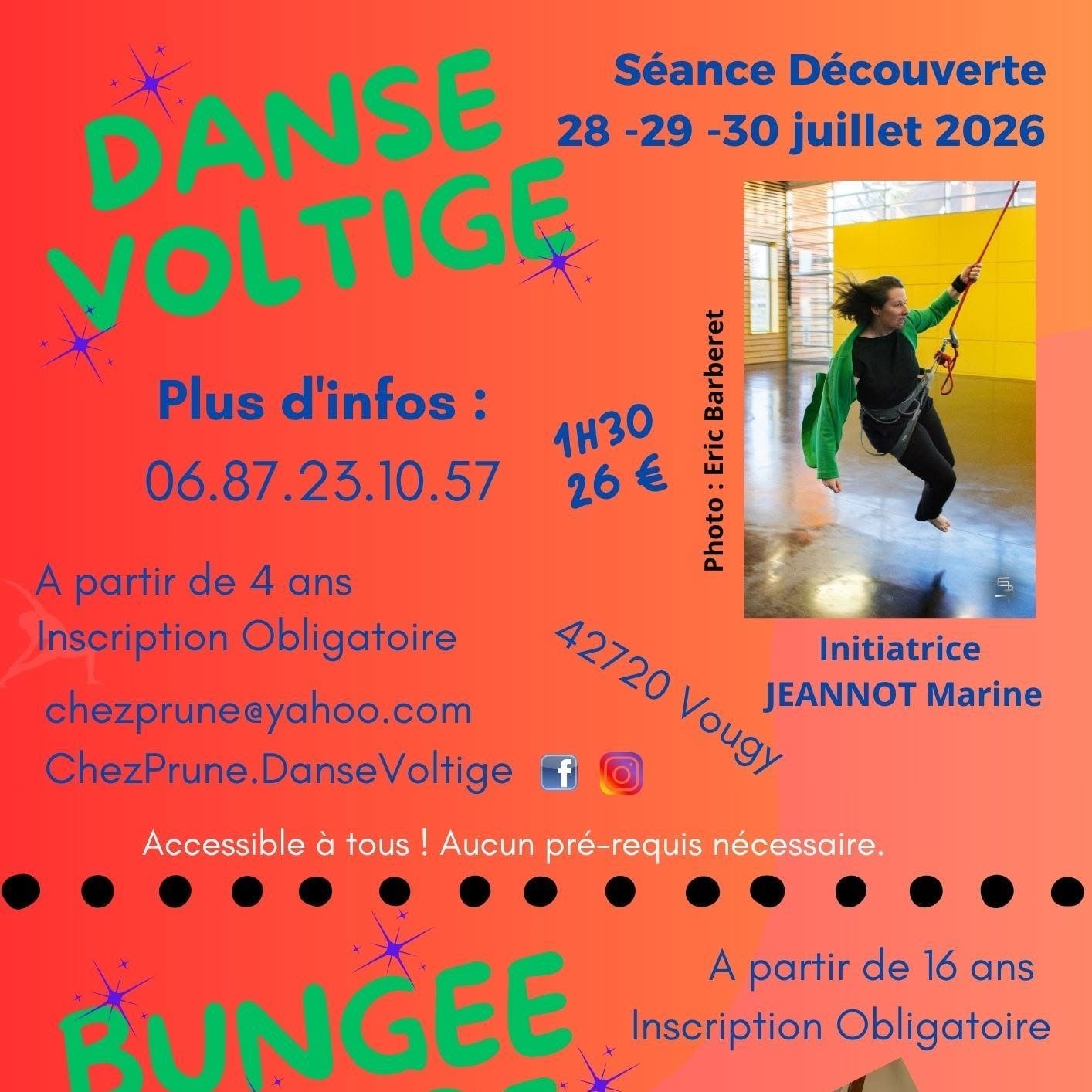 Séance Découverte Danse Voltige et Bungee