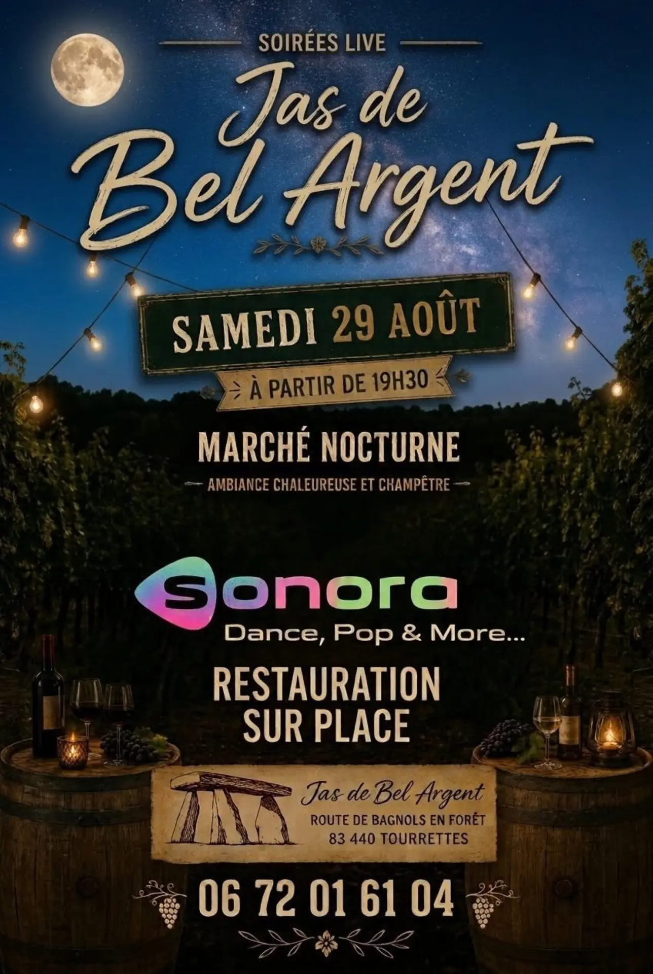 Marché nocturne & champêtre au Jas de Bel Argent