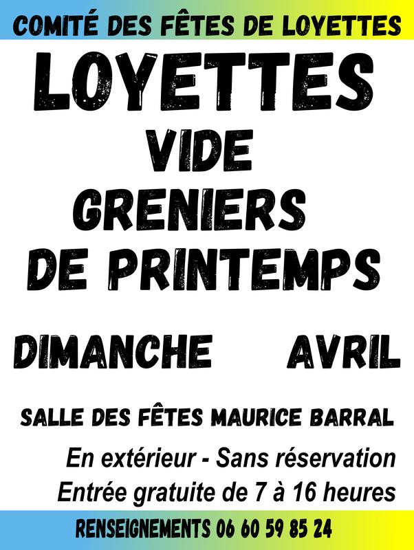 Dimanche 26 Avril - Vide Grenier de Printemps