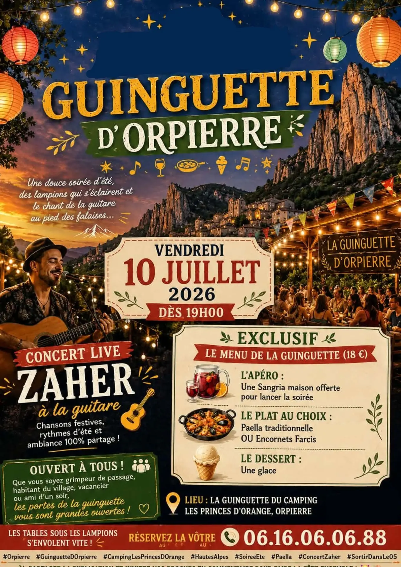 Repas Paella concert