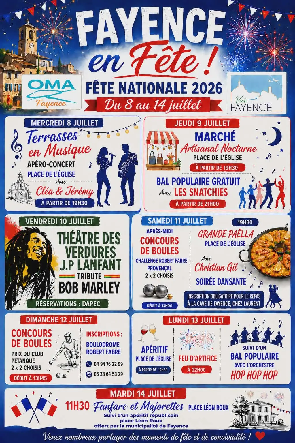 Fête Nationale et feu d'artifice