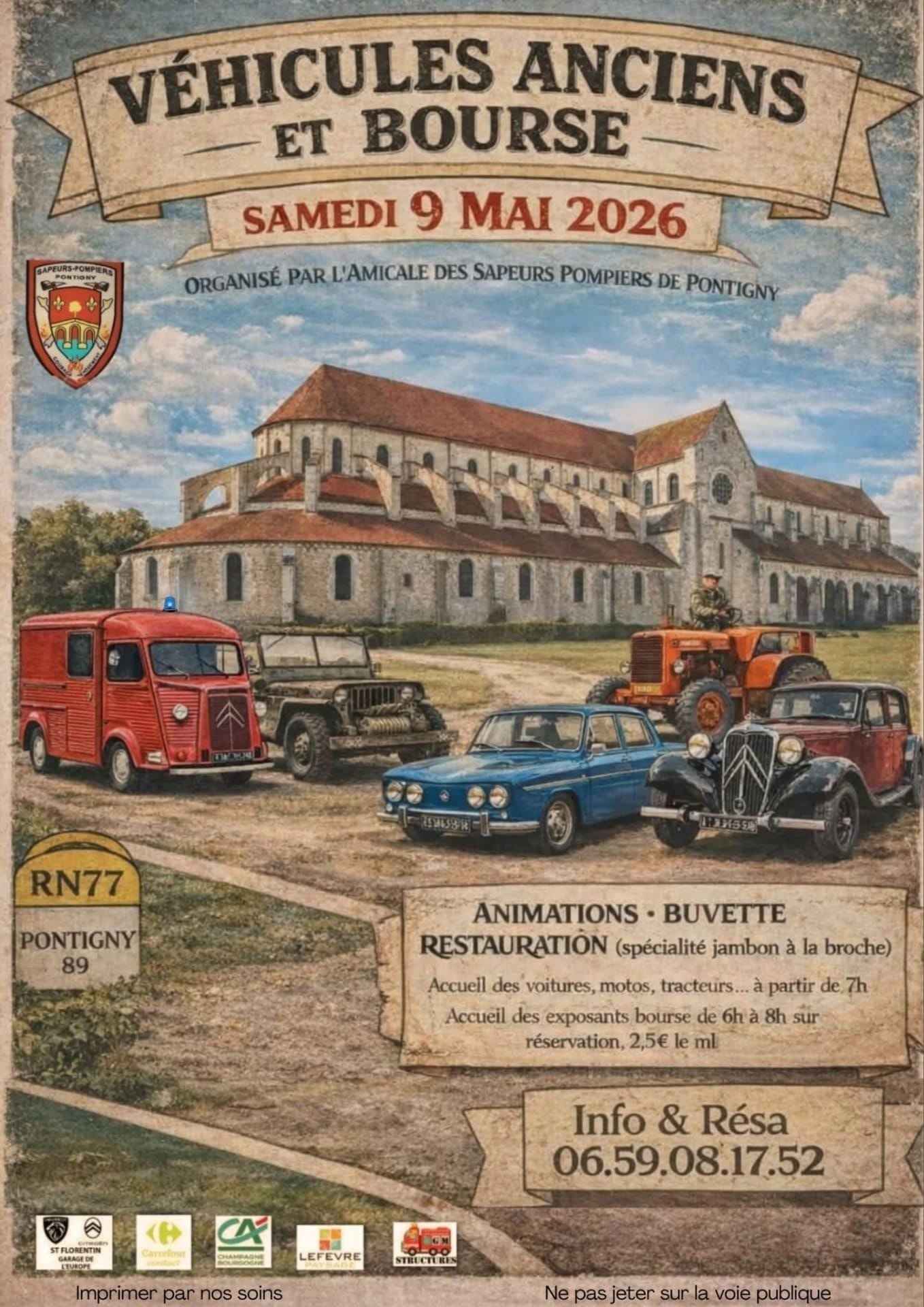 Exposition de véhicules anciens et bourse