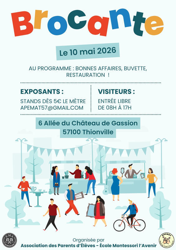 Vide-grenier de l'école montessori l'avenir