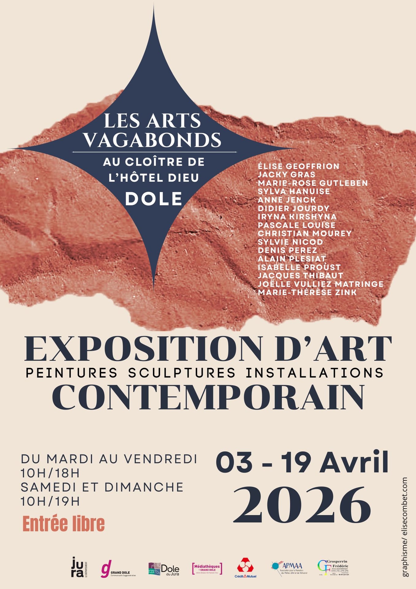 Exposition d'ARt Contemporain dans le Cloitre de l'Hôtel-Dieu