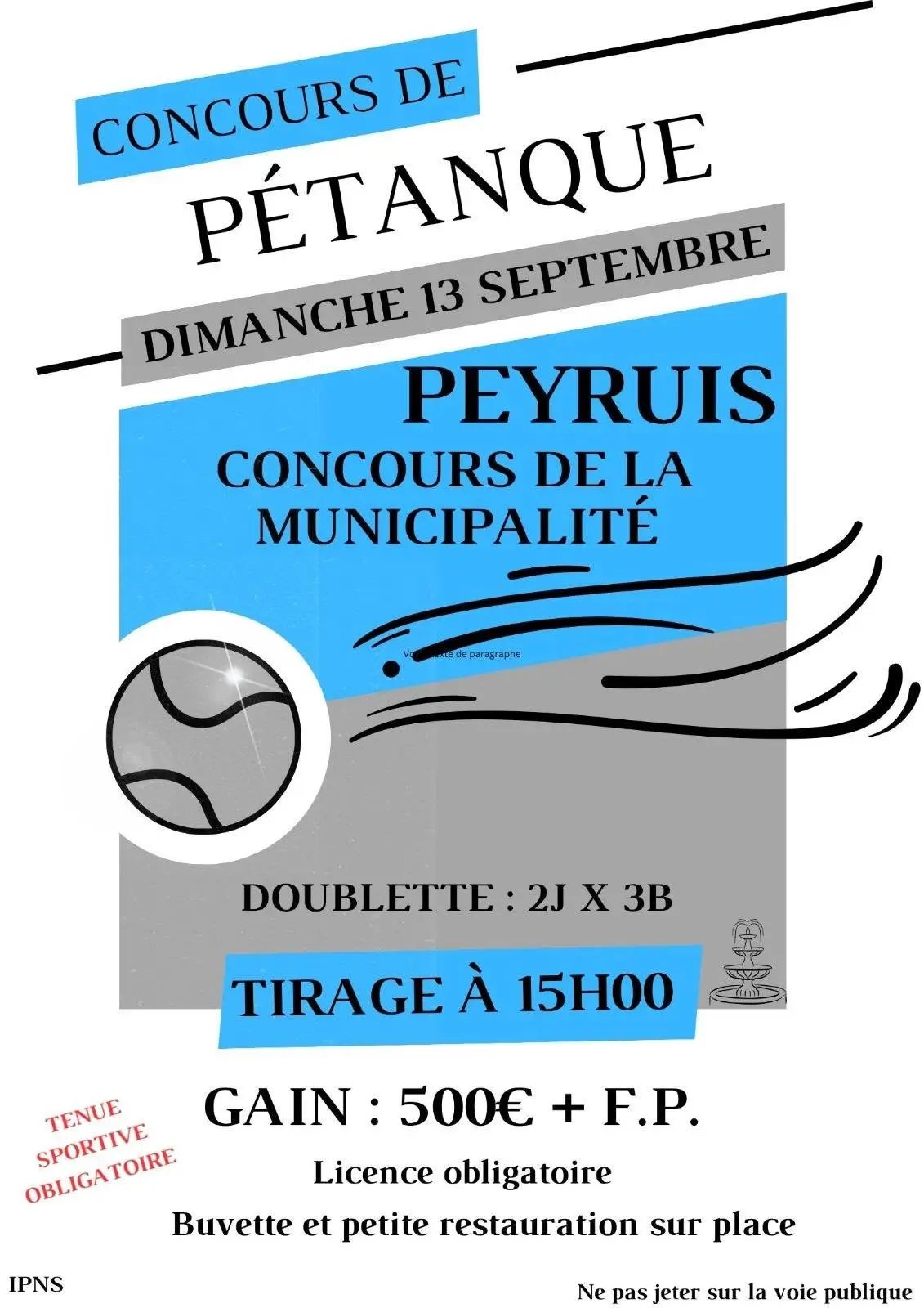 Concours de pétanque à Peyruis