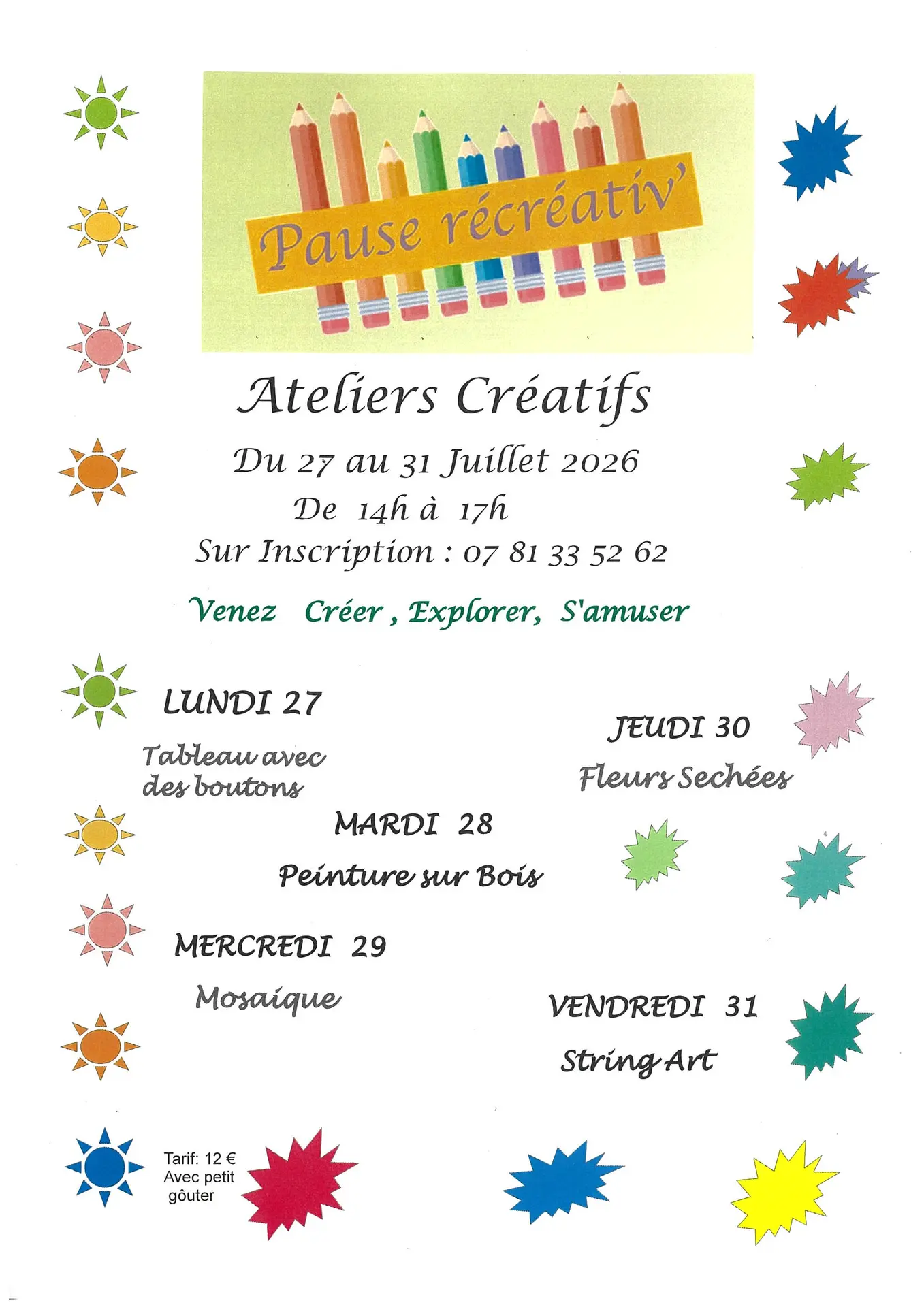 Atelier créatif "Mosaïque"