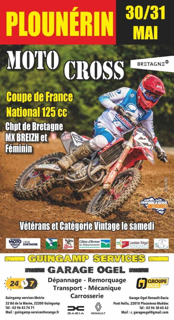 Motocross – Championnat de France et Bretagne