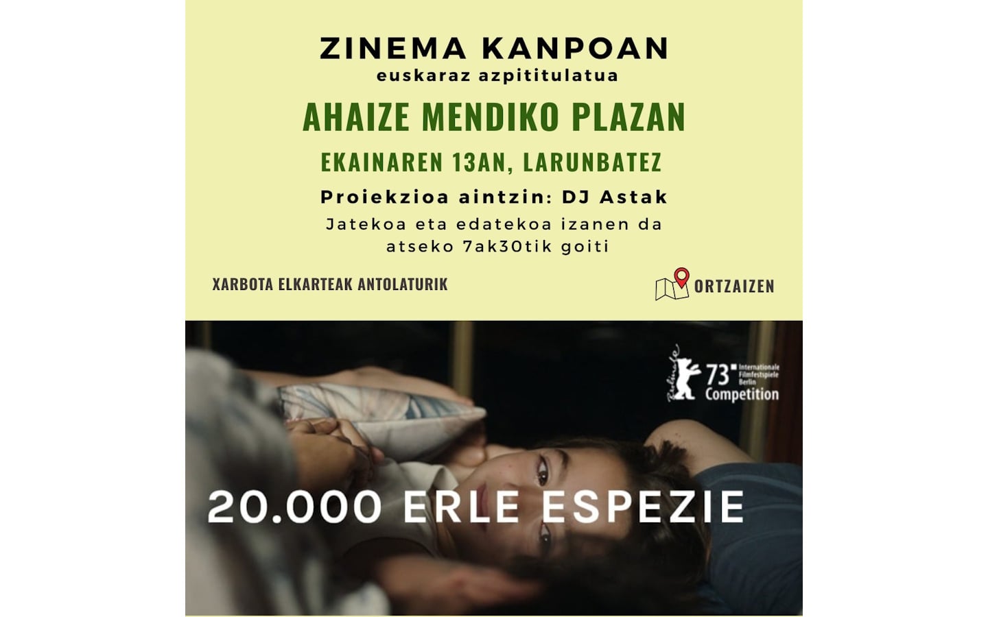 Zinema Kapoan : cinéma en plein air en basque