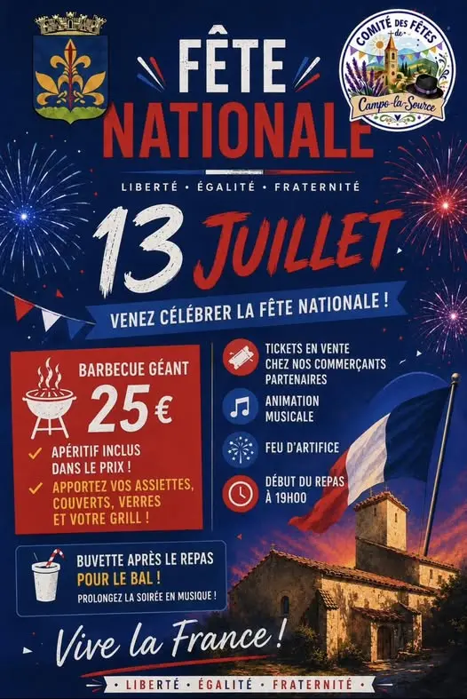 Fête nationale : repas et bal