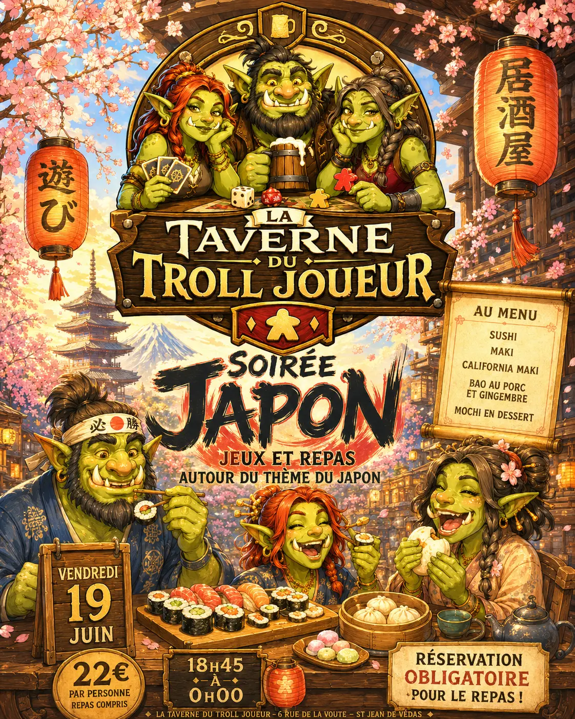 Soirée Japon : Jeux et repas