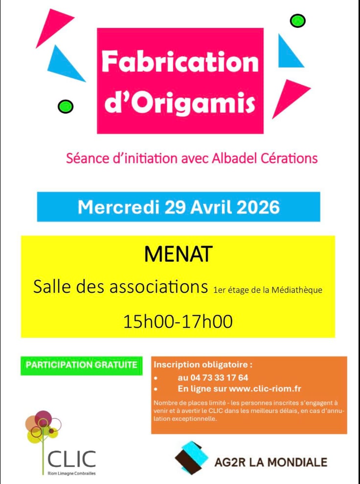 Atelier - Fabrication d'Origamis