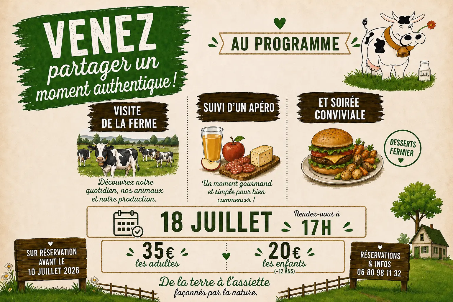 Soirée authentique à la ferme
