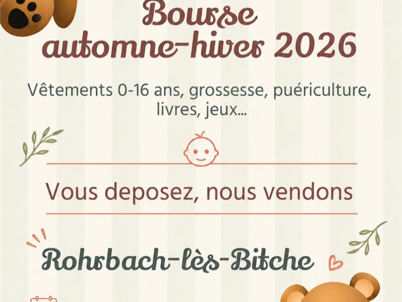 Bourse puériculture et affaires d'enfants 0-16 ans