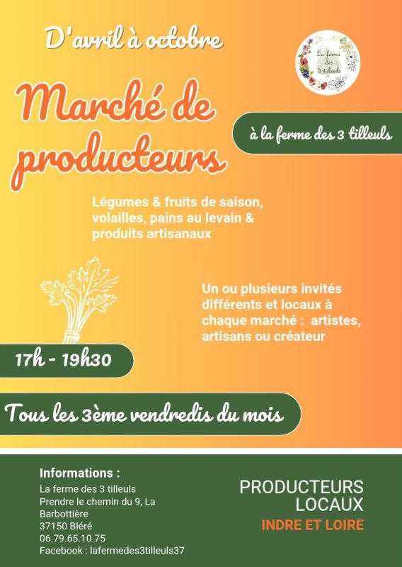 Marché de poducteurs à la Ferme des 3 Tilleuls