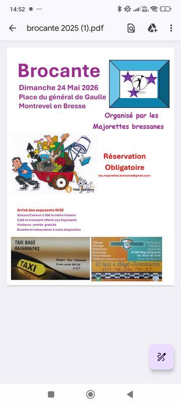Vide grenier des majorettes bressanes