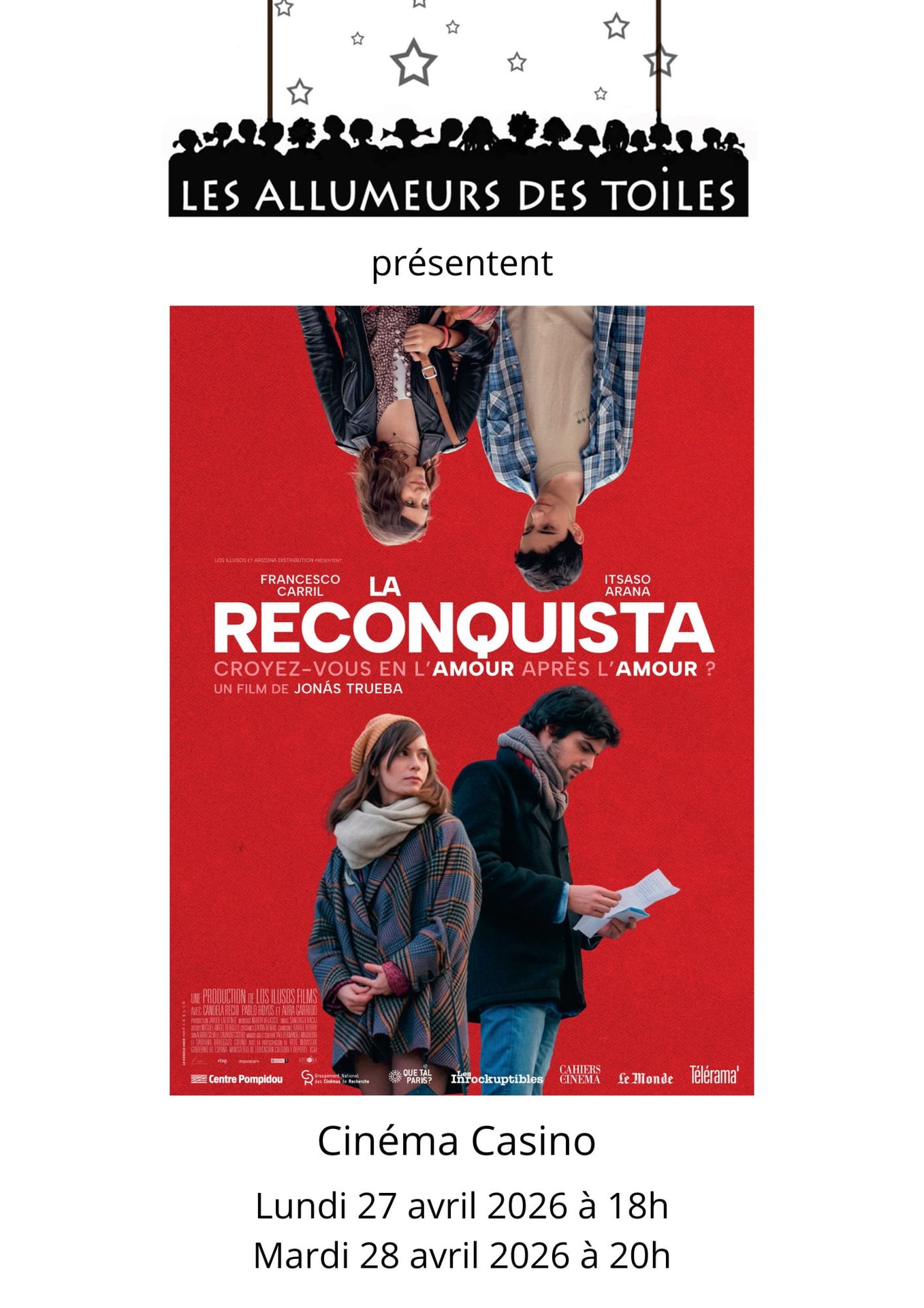 Les Allumeurs des Toiles présentent "La Reconquista" - Drame de Jonás Trueba