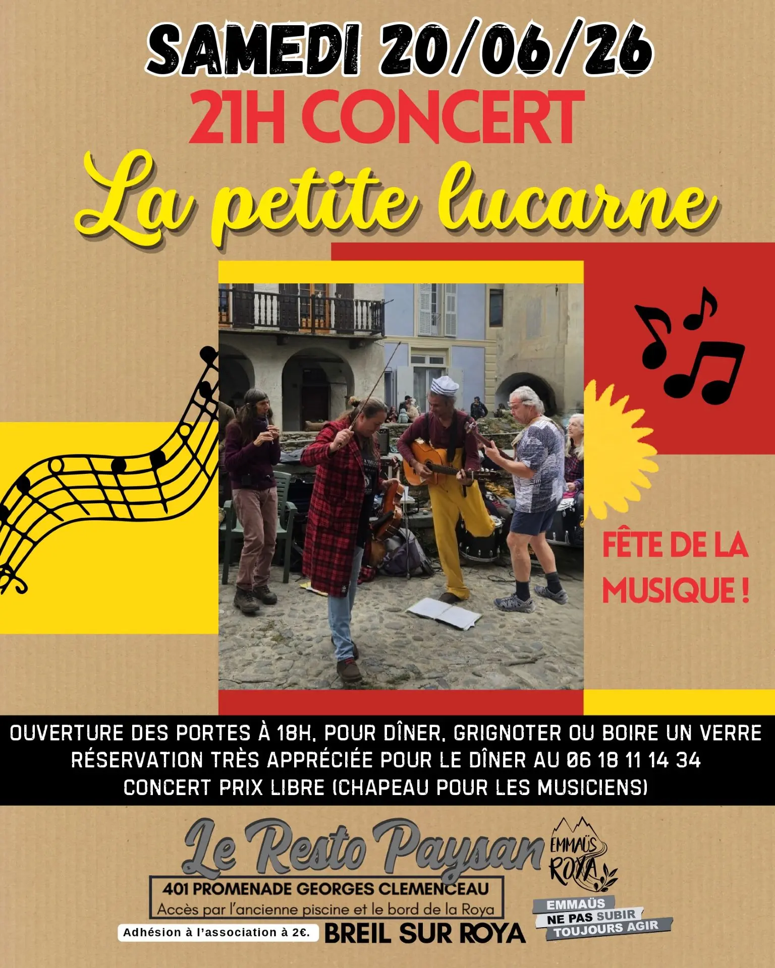Resto paysan : concert "la petite lucarne"