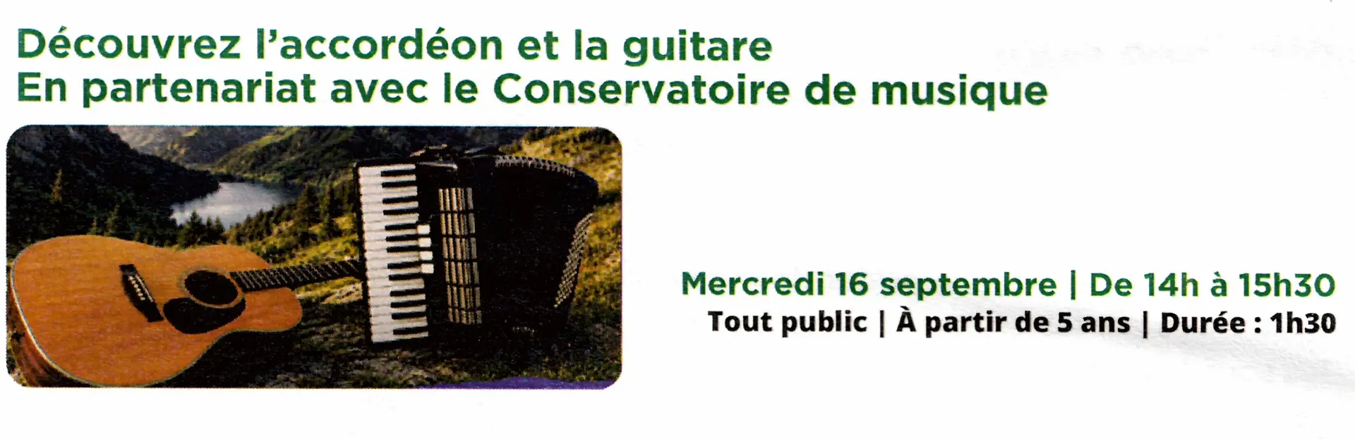 Découvrez l'accordéon et la guitare