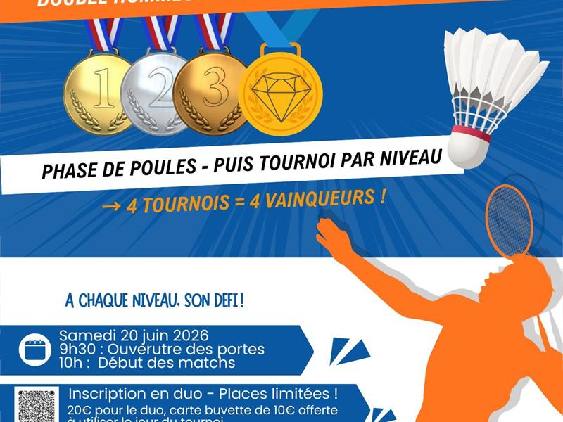 Tournoi double loisir badminton